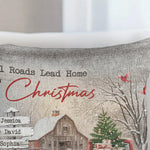 All Roads Lead Home At Christmas - Personalized Pillow Cover