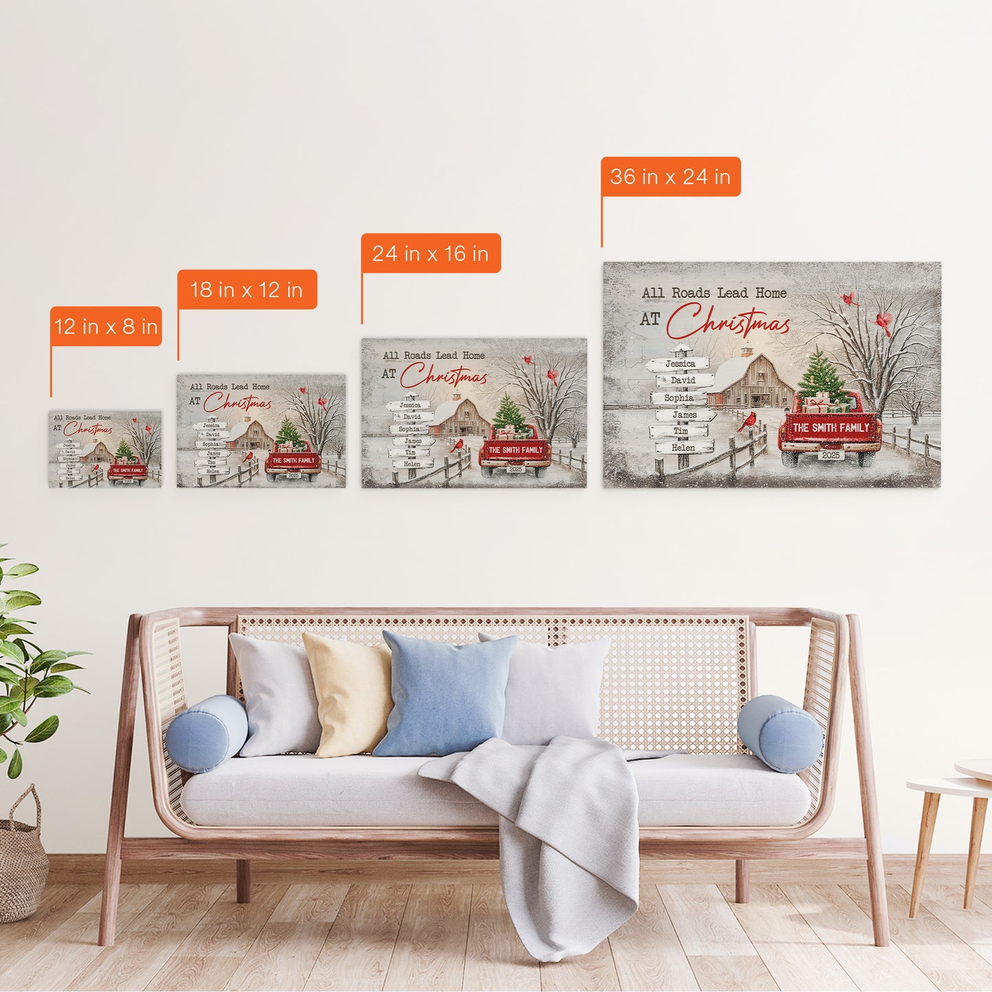 All Roads Lead Home At Christmas - Personalized Poster/Canvas