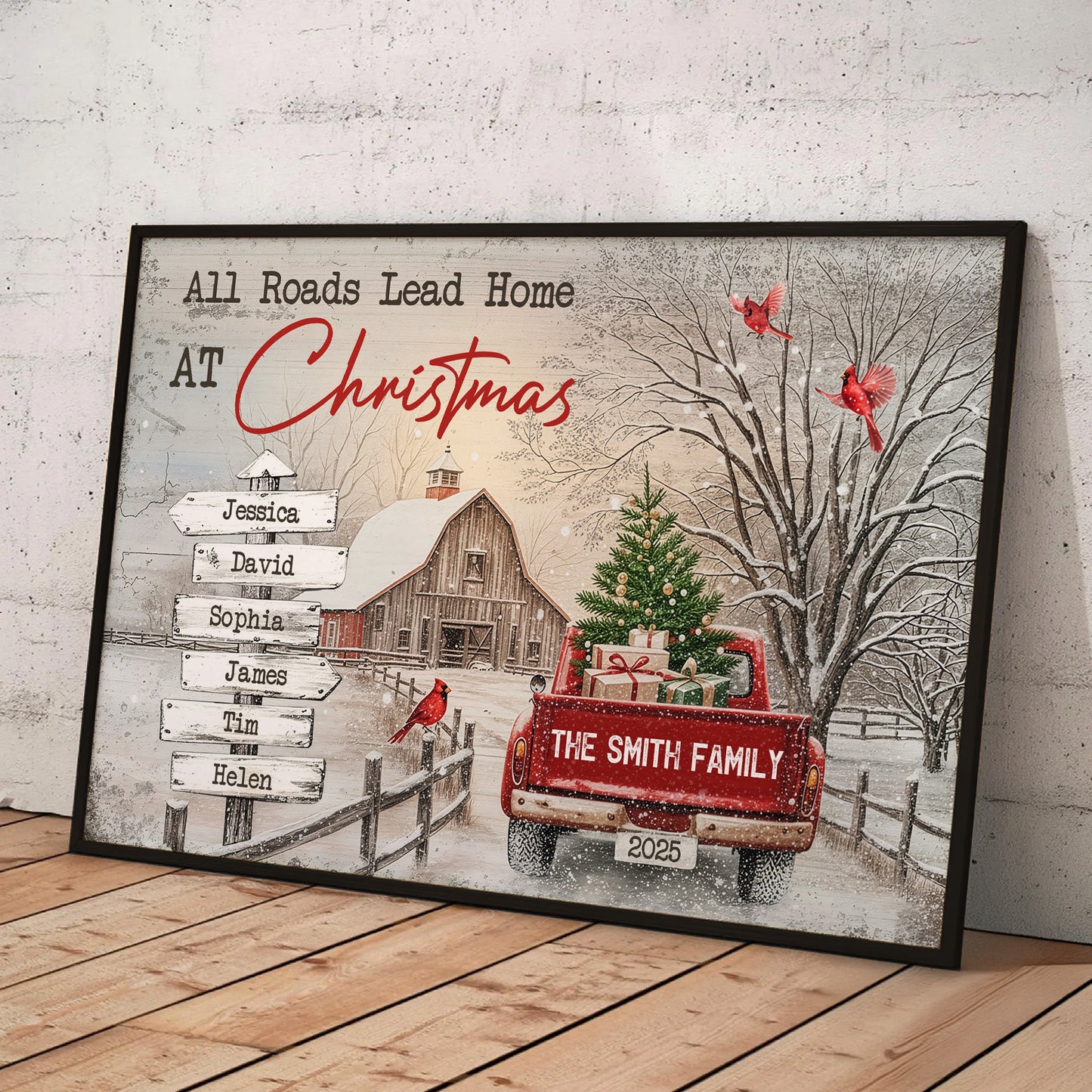 All Roads Lead Home At Christmas - Personalized Poster/Canvas
