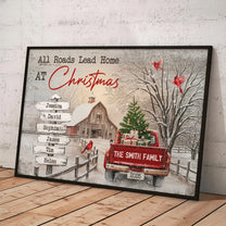 All Roads Lead Home At Christmas - Personalized Poster/Canvas
