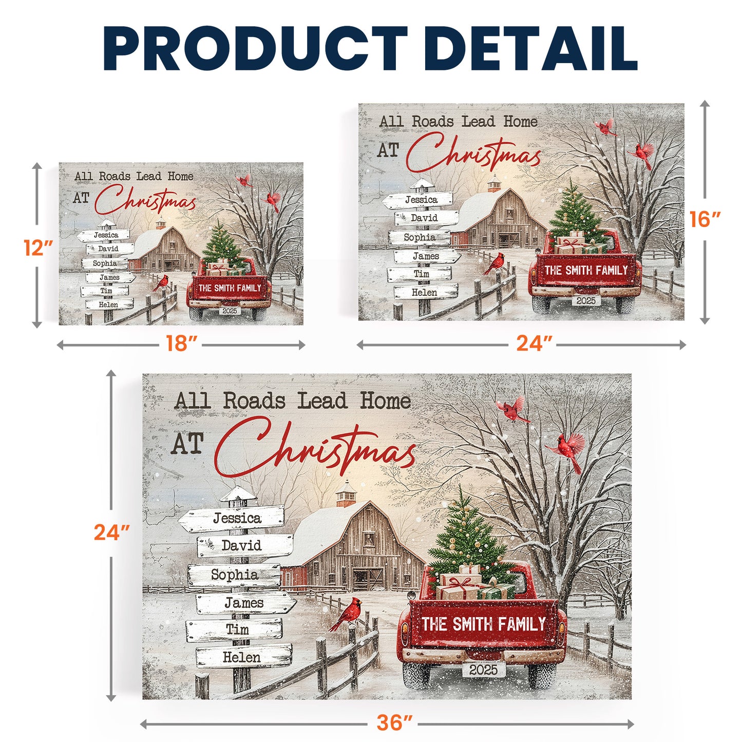 All Roads Lead Home At Christmas - Personalized Poster/Canvas