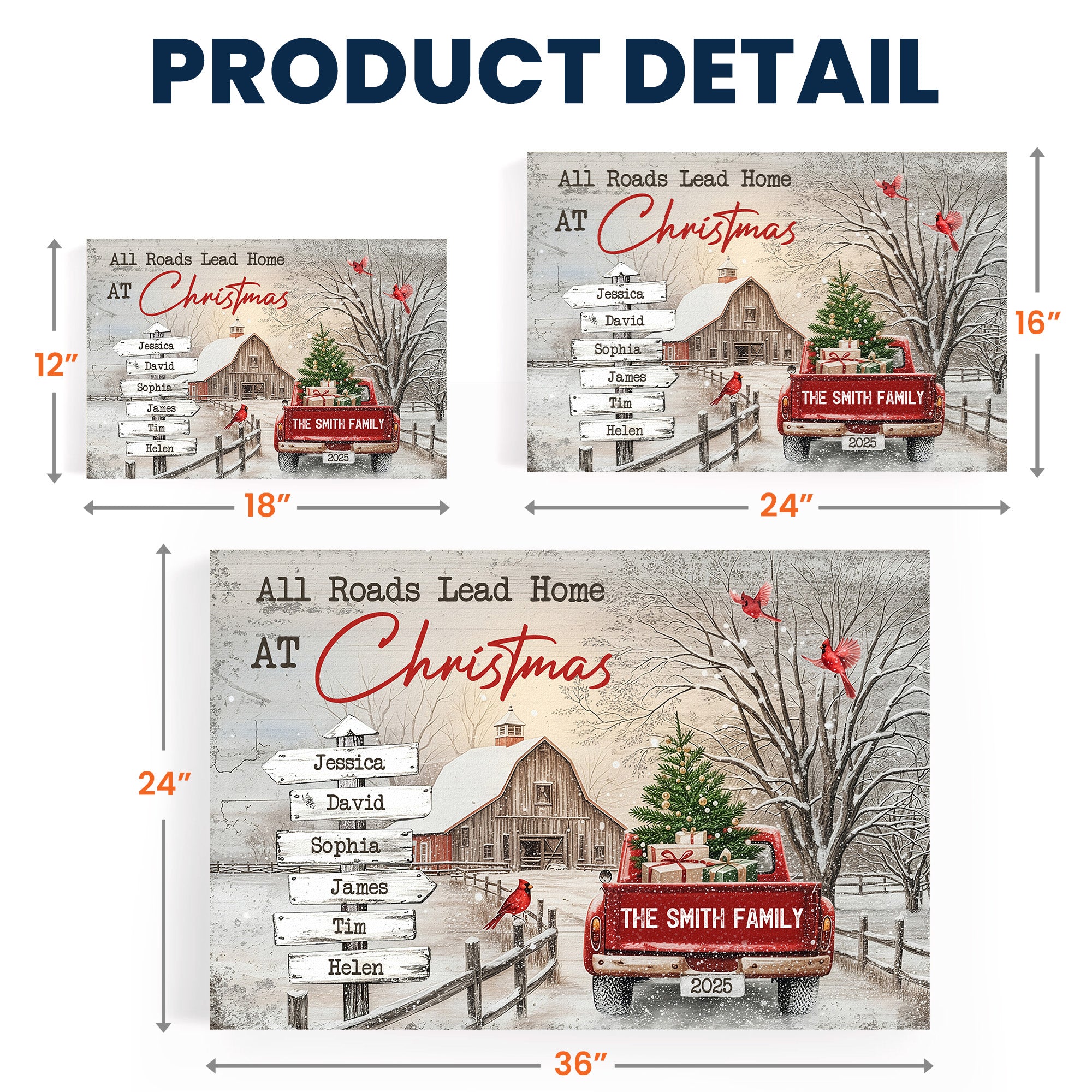 All Roads Lead Home At Christmas - Personalized Poster/Canvas