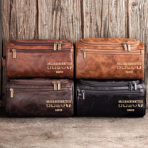 #AllRacksMatter - Personalized Leather Toiletry Bag