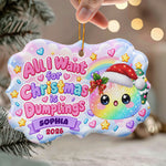 All-I-Want-For-Christmas-Is-Cute-Dumplings-Gift-For-Squishy-Hunter-Personalized-Ornament-3