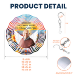 Although You Cannot See Me I'm Always With You - Personalized Photo Wind Spinner