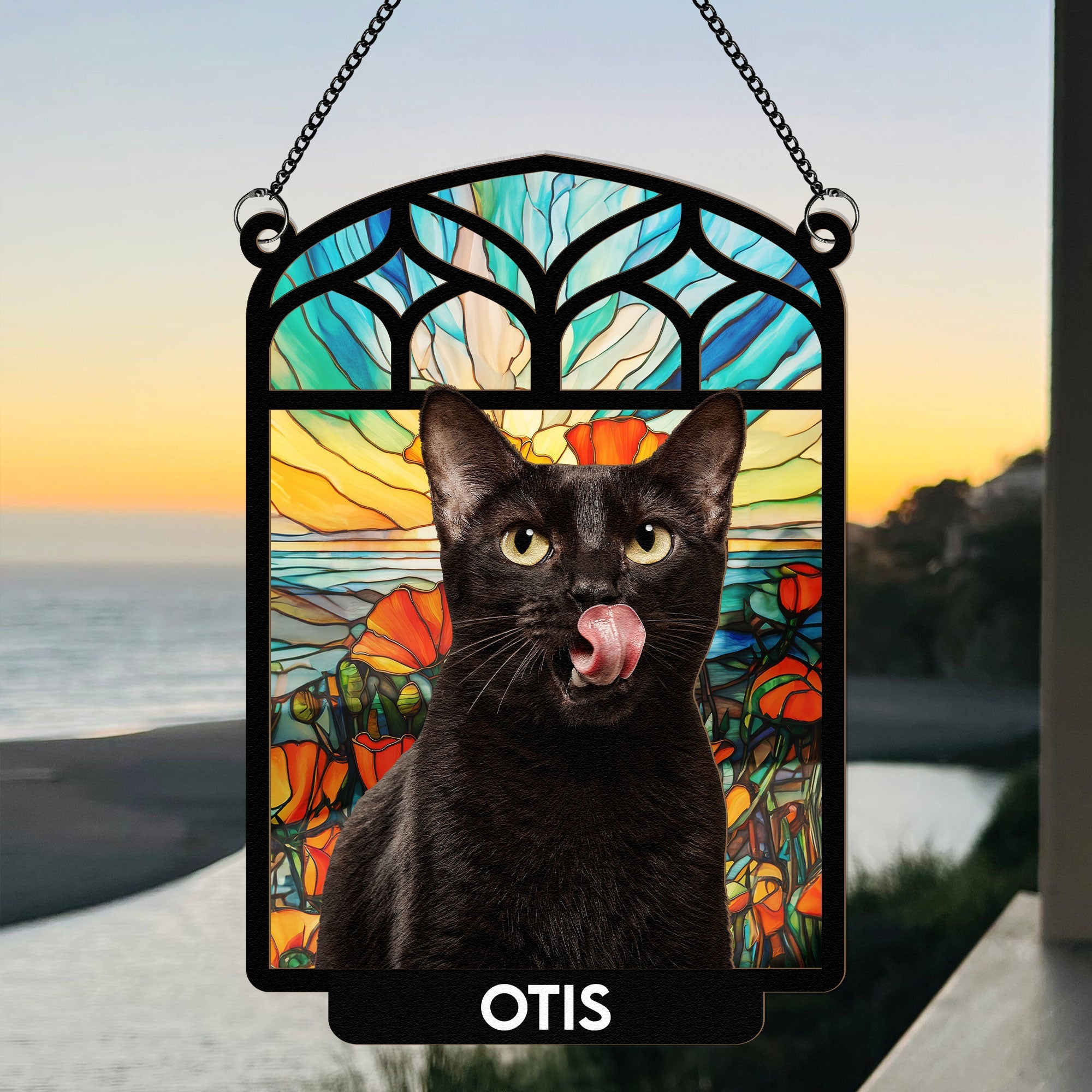 Always Be In Our Hearts - Personalized Window Hanging Suncatcher Ornament