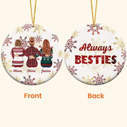 Always Besties Friendship Gifts - Personalized Ceramic Ornament