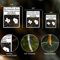 Always Close At Heart Long Distance Relationship Custom State To State - Personalized Acrylic Ornament