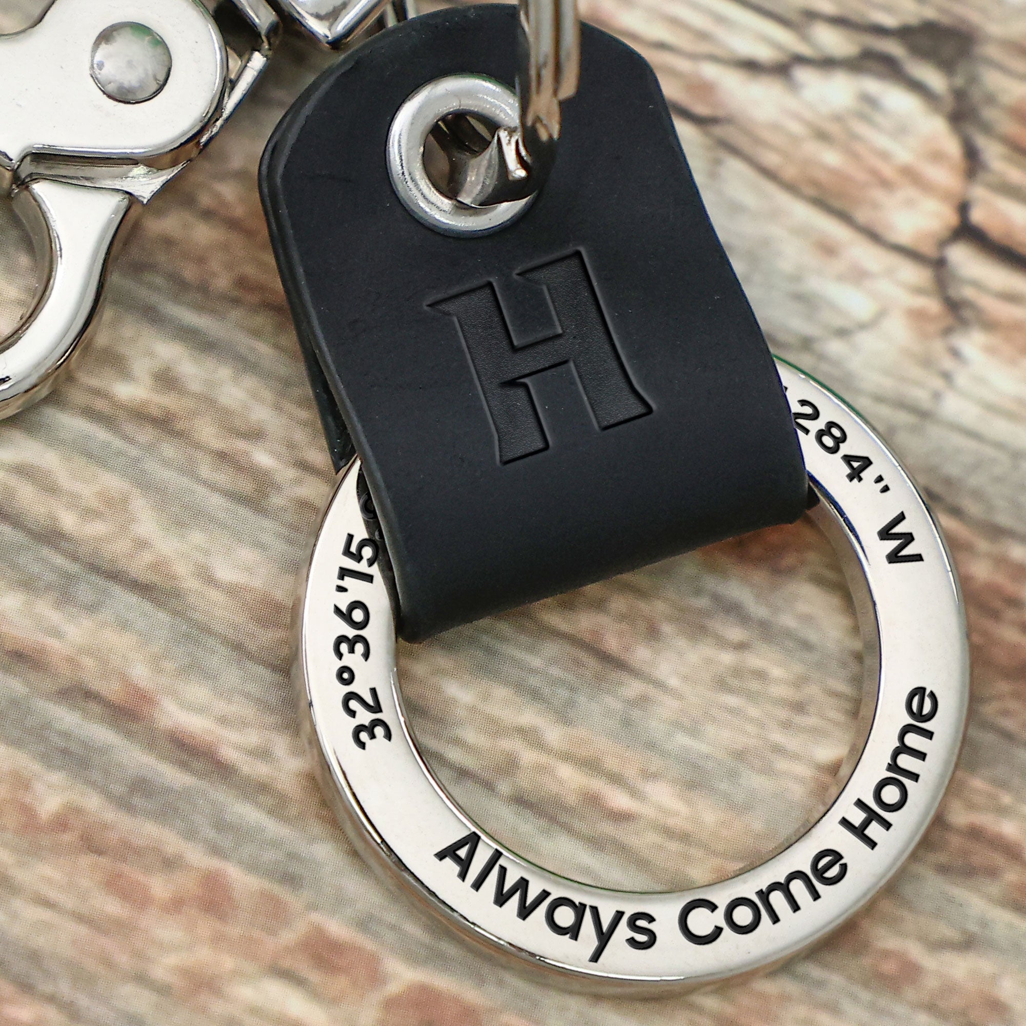 Always Come Home - Personalized Coordinates Keychain