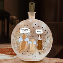 Always Missed For Loss Of Dogs, Cats, Pets - Personalized Round Flat Bottle Light