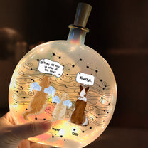 Always Missed For Loss Of Dogs, Cats, Pets - Personalized Round Flat Bottle Light