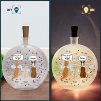 Always Missed For Loss Of Dogs, Cats, Pets - Personalized Round Flat Bottle Light