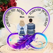 Always On My Mind Memorial - Personalized Infinity Shaped Acrylic Plaque