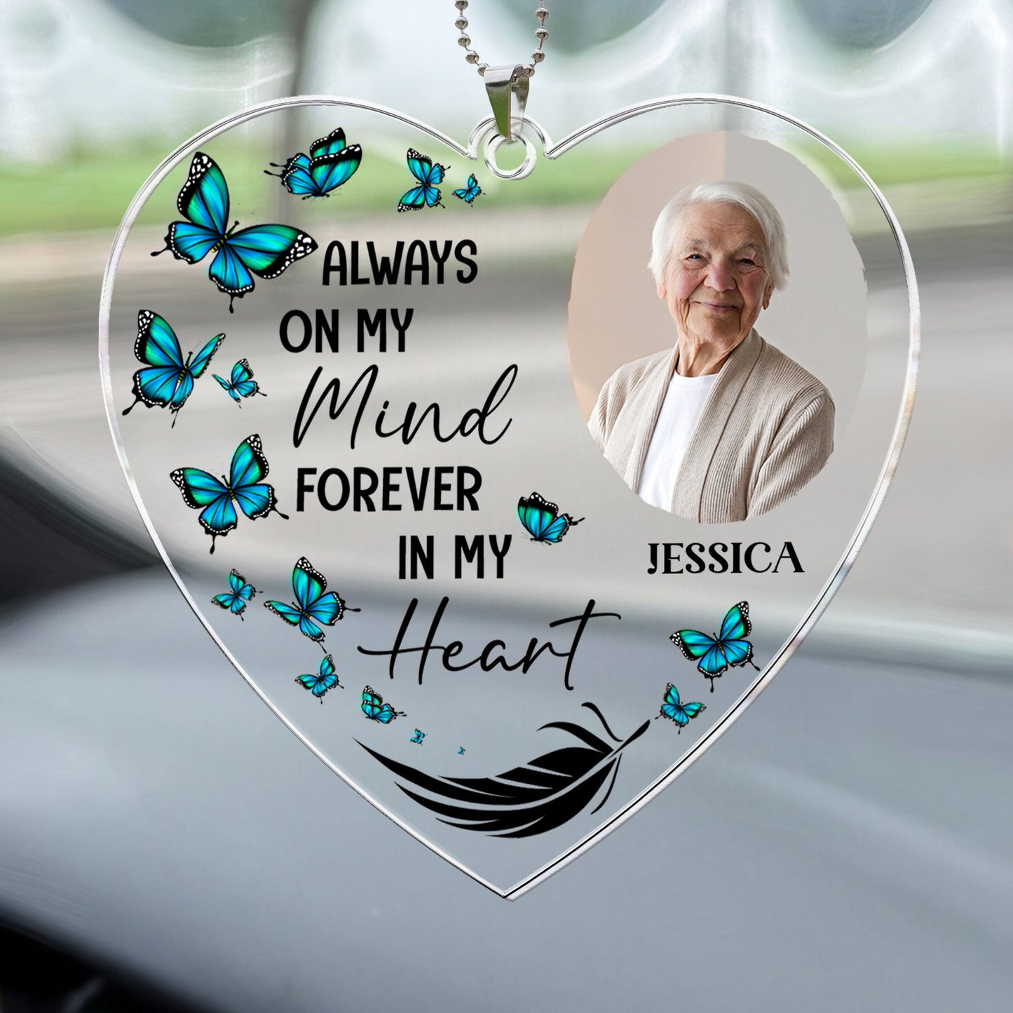 Always On My Mind - Personalized Car Photo Ornament