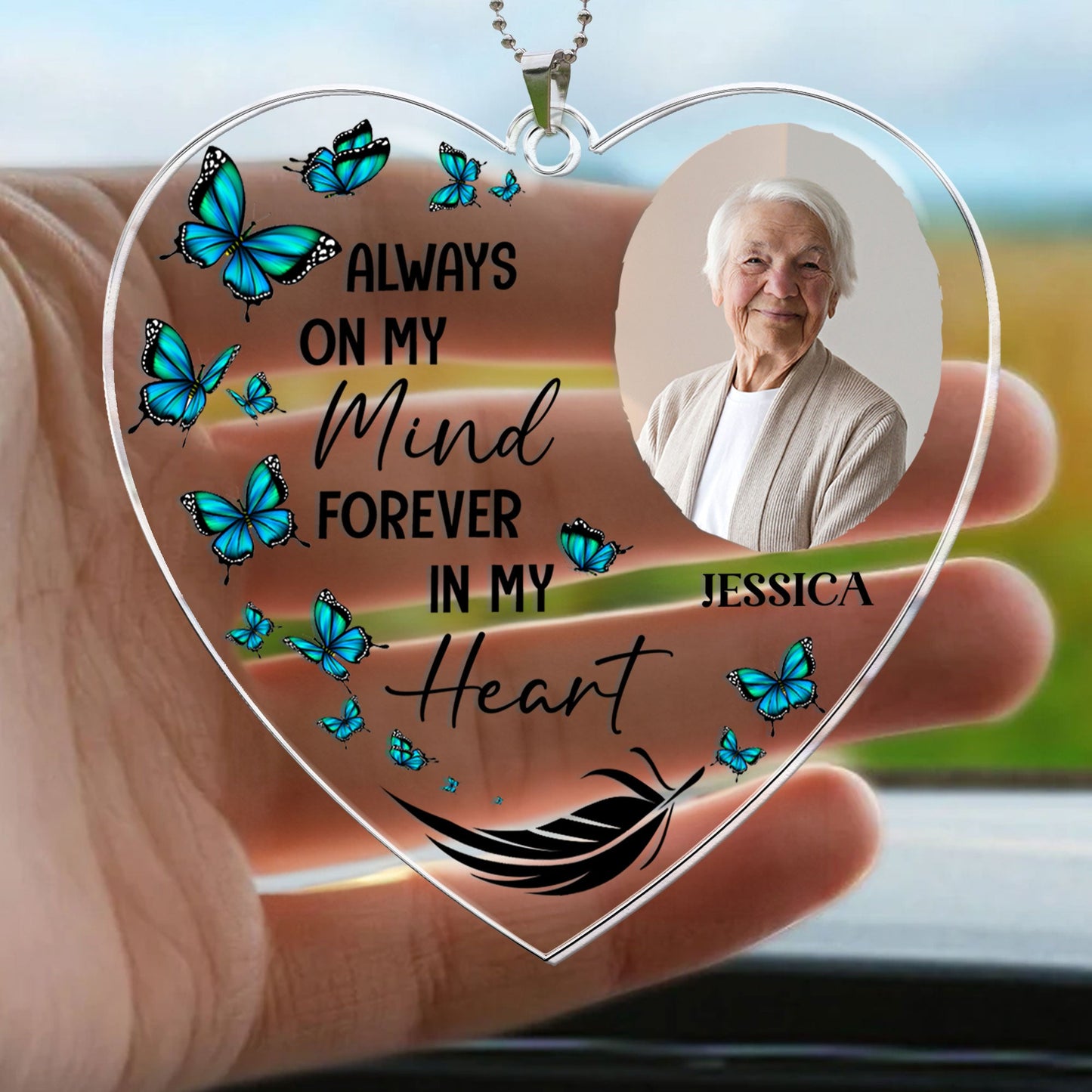 Always On My Mind - Personalized Car Photo Ornament