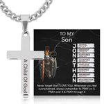 Always Remember To Pray On It, Pray Over It & Pray Through It - Personalized Cross Necklace With Card
