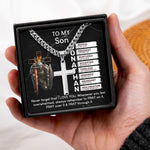 Always Remember To Pray On It, Pray Over It & Pray Through It - Personalized Cross Necklace With Card
