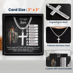 Always Remember To Pray On It, Pray Over It & Pray Through It - Personalized Cross Necklace With Card