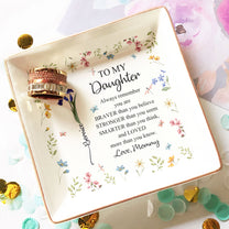 Always Remember You Are Braver Than You Believe Birth Flowers - Personalized Jewelry Dish