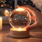 Always Under The Same Sky - Custom States, Long Distance Gifts - Personalized Night Light