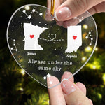 Always Under The Same Sky Gift For Couple - Personalized Acrylic Ornament