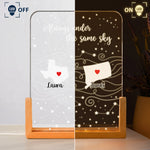 Always Under The Same Sky - Long Distance Relationship Gifts For Couple, Friends, Family - Personalized Night Light