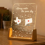 Always Under The Same Sky - Long Distance Relationship Gifts For Couple, Friends, Family - Personalized Night Light