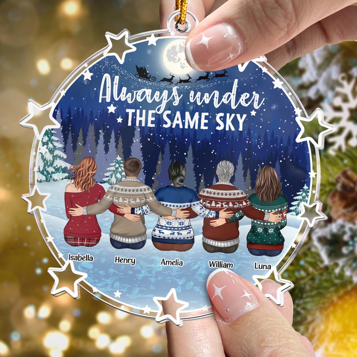 Always Under The Same Sky - Personalized Acrylic Ornament