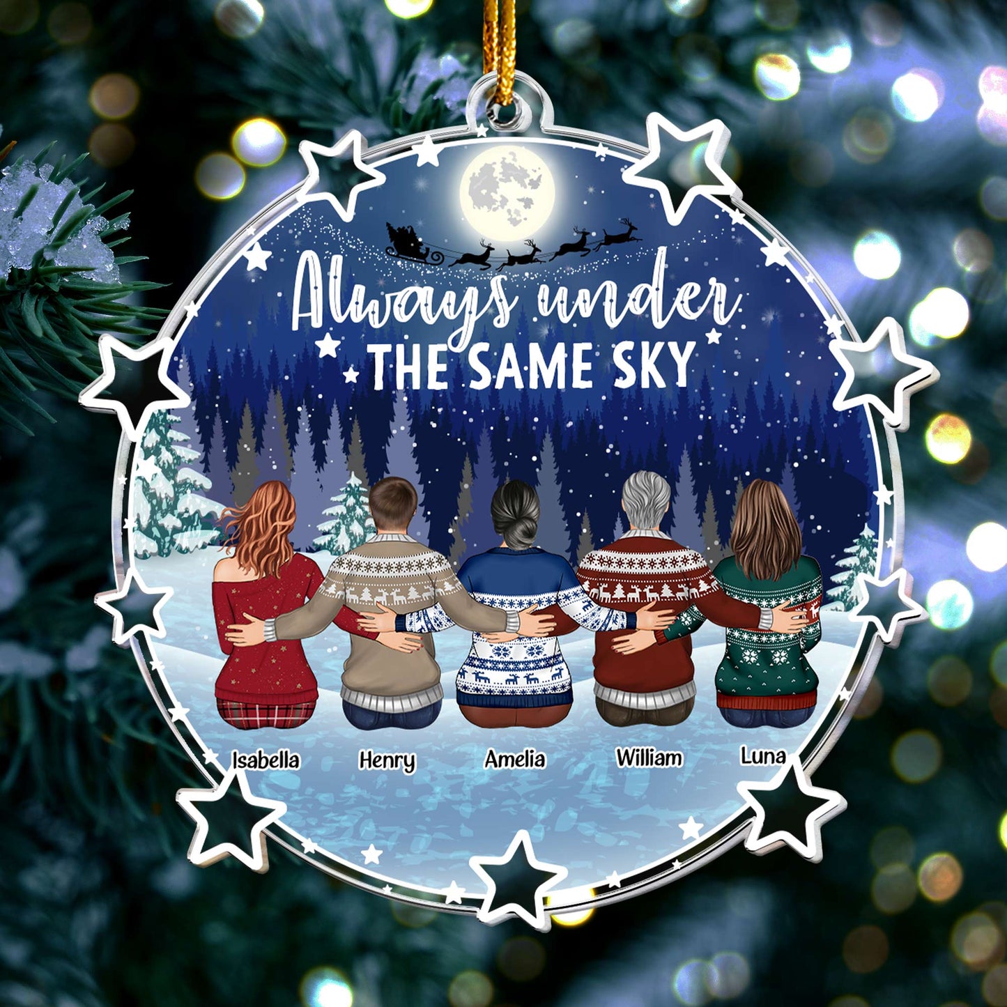 Always Under The Same Sky - Personalized Acrylic Ornament