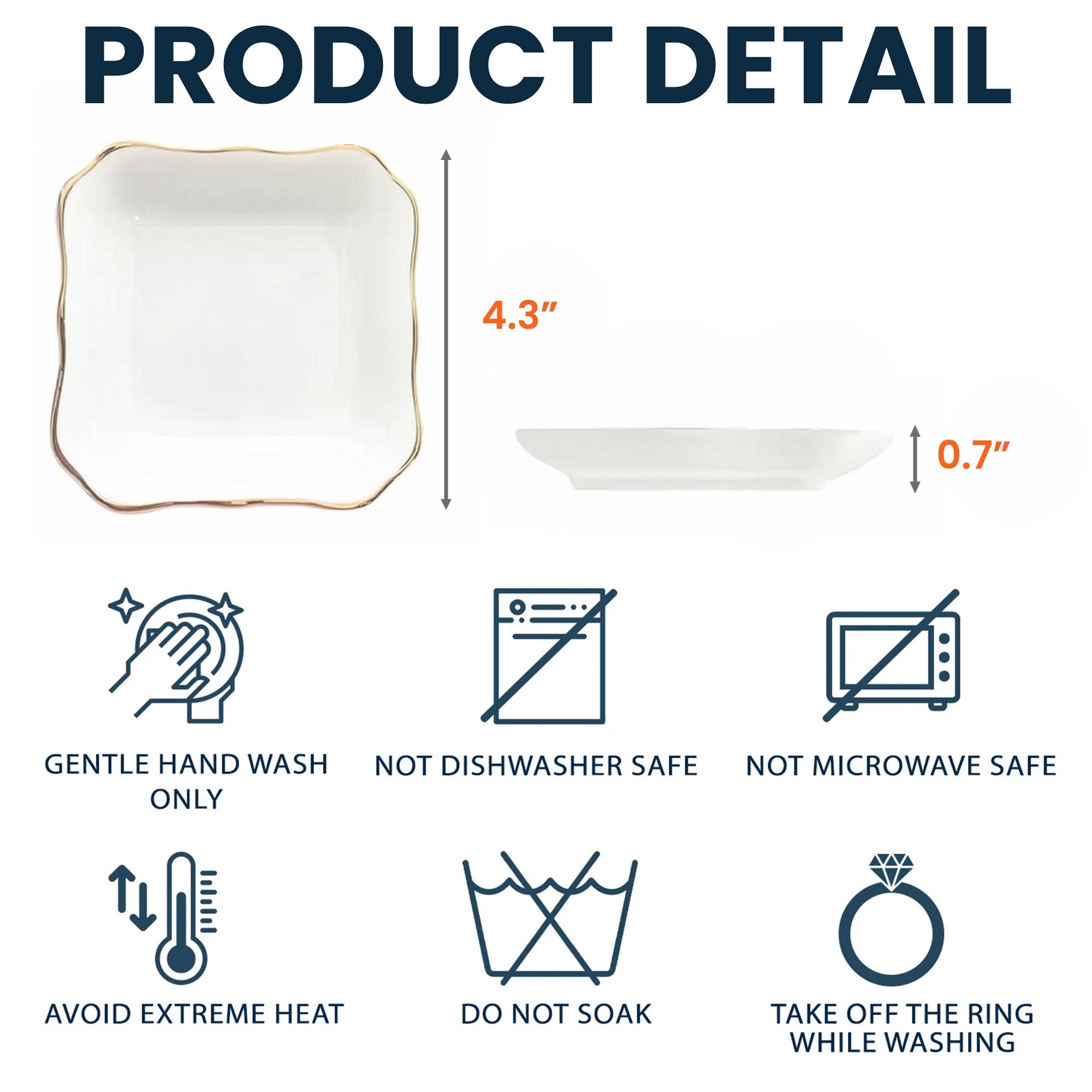 Always Under The Same Sky - Personalized Lace Square Jewelry Dish