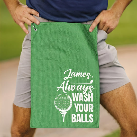 Always Wash Your Balls Don’t Lose Your Balls - Funny Gift For Golfers, Husband, Men - Personalized Golf Towel