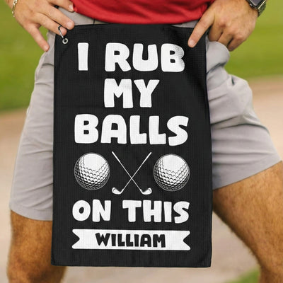 I Use This Towel To Clean My Balls - Funny Gifts For Golfers, Men, Dad, Husband, Buddies - Personalized Golf Towel