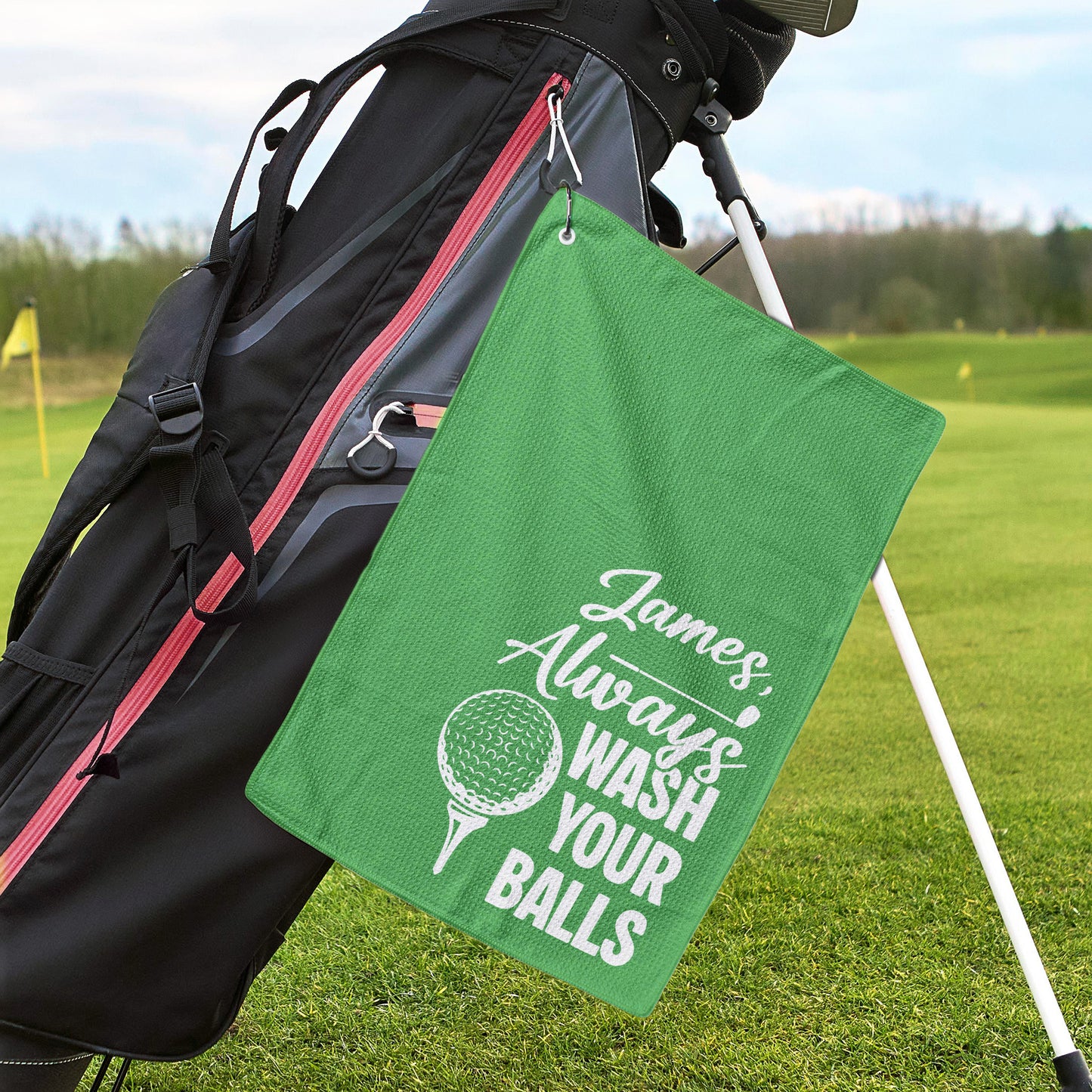 Always Wash Your Balls Don’t Lose Your Balls - Funny Gift For Golfers, Husband, Men - Personalized Golf Towel