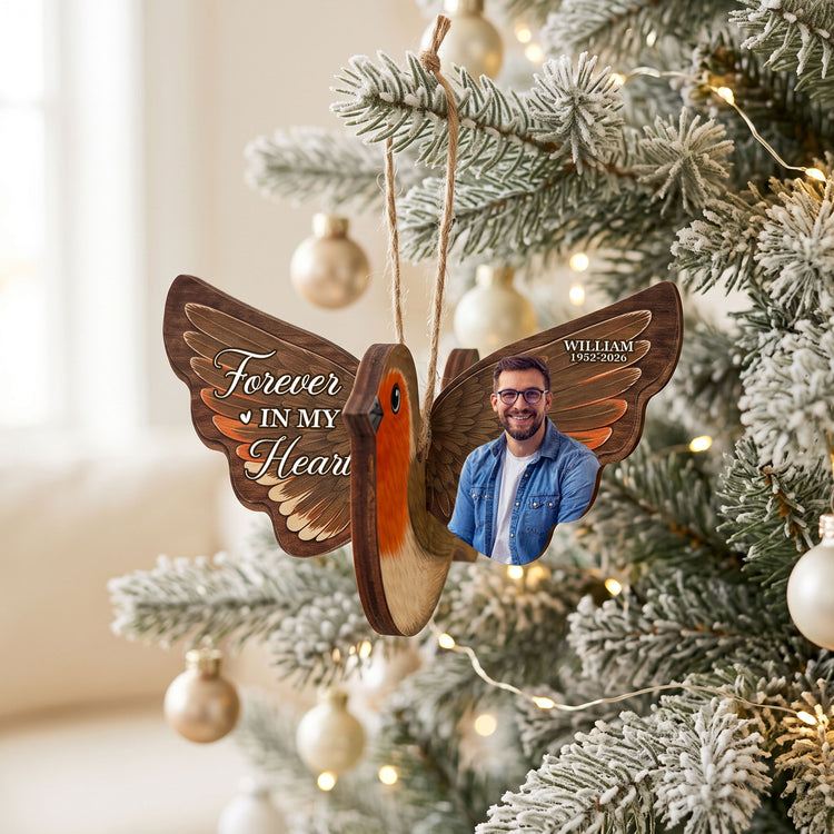 Always-With-You-Memorial-Custom-Photo-Caridnal-Bird-Humming-Bird-Butterfly-Personalized-Ornament-8