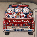 America 250Th Anniversary Christmas - Personalized Car Visor Clip