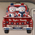 America 250Th Anniversary Christmas - Personalized Car Visor Clip