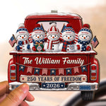 America 250Th Anniversary Christmas - Personalized Car Visor Clip
