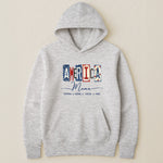 America Mama, Nana Retro American Flag - Personalized Shirt