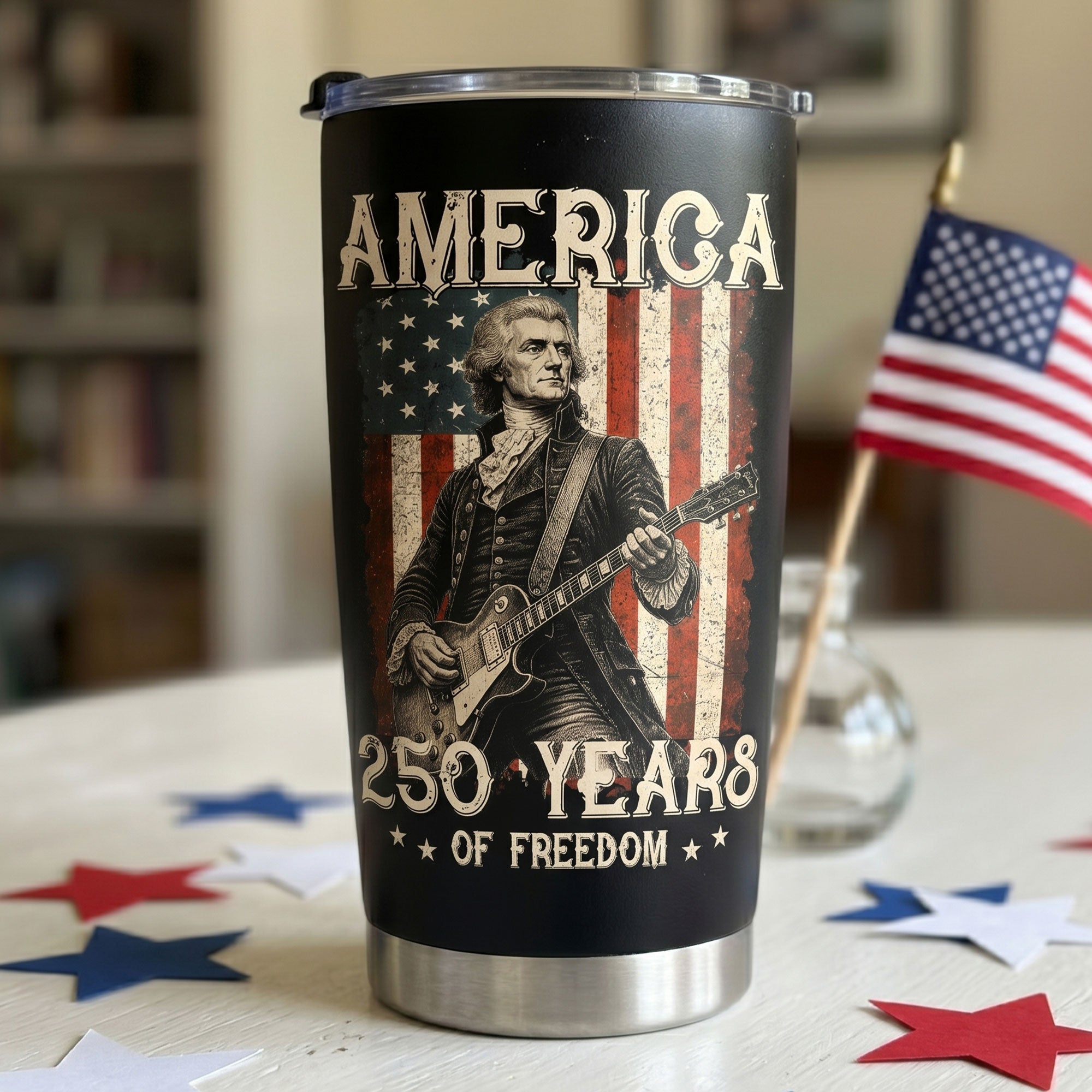 America-1776-2026-Presidents-Playing-Instruments-Personalized-Tumbler-1
