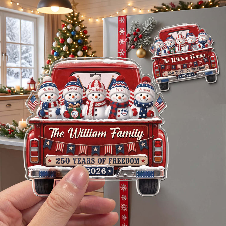 America-250Th-Anniversary-Christmas-Gifts-For-Mom,-Dad,-Family-Personalized-Magnet-2