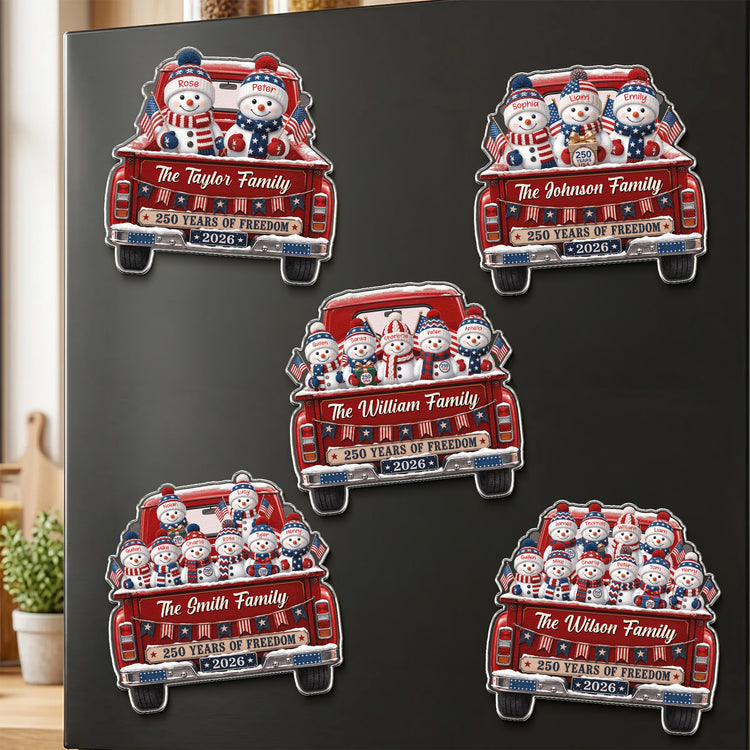 America-250Th-Anniversary-Christmas-Gifts-For-Mom,-Dad,-Family-Personalized-Magnet-3
