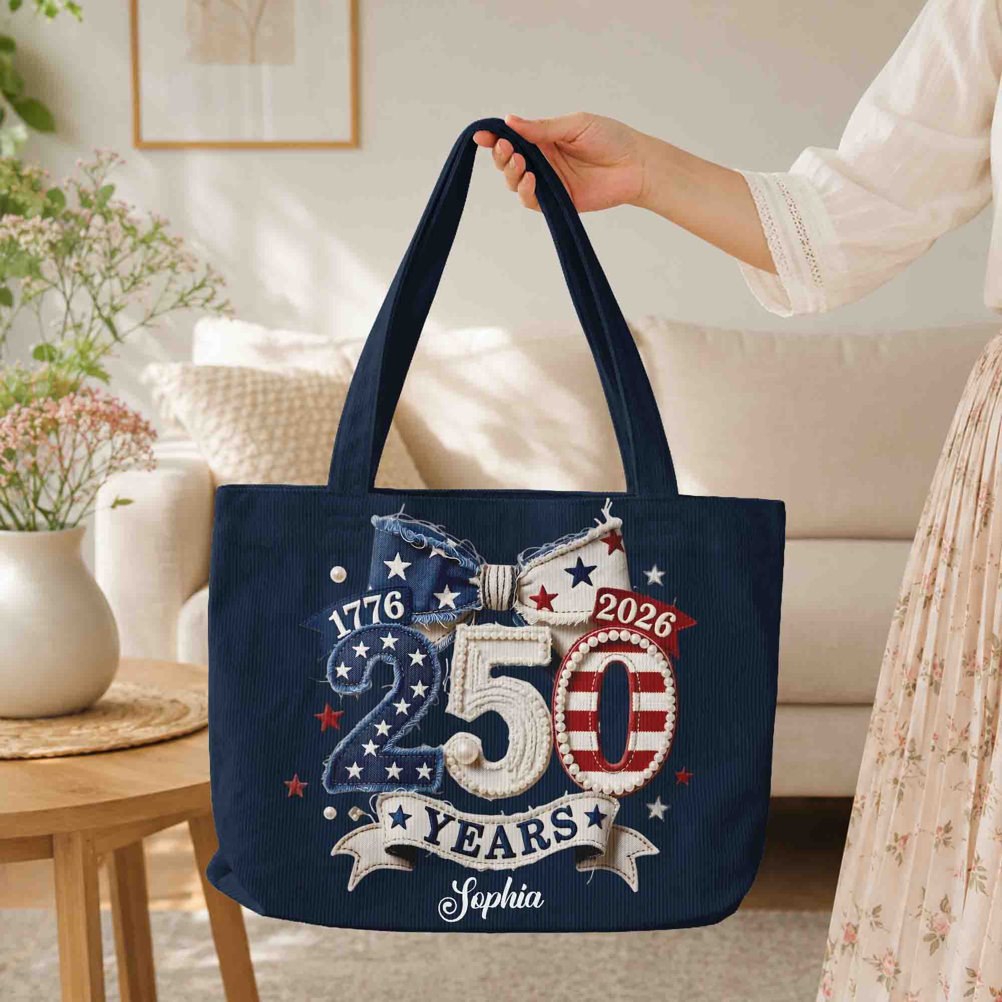 America-250Th-Anniversary-Faux-Pattern-Personalized-Tote-Bag-1