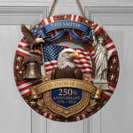 America_250Th_Anniversary_Gifts_For_Mom_Dad_Faux_Pattern_Personalized_Wood_Sign_2