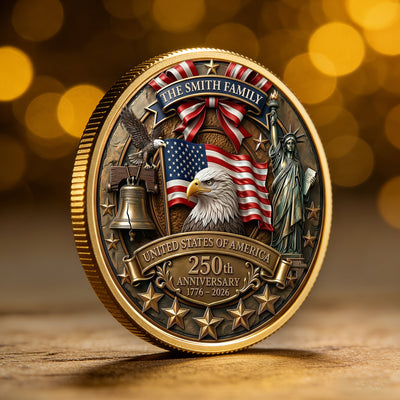 America 250th Anniversary Patriotic 2026 - Personalized Coin