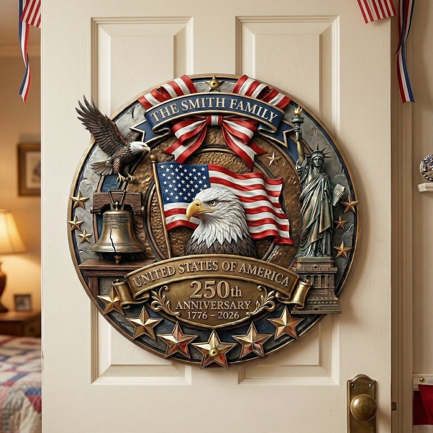 America_250Th_Anniversary_Patriotic_2026_Personalized_Metal_Sign_1