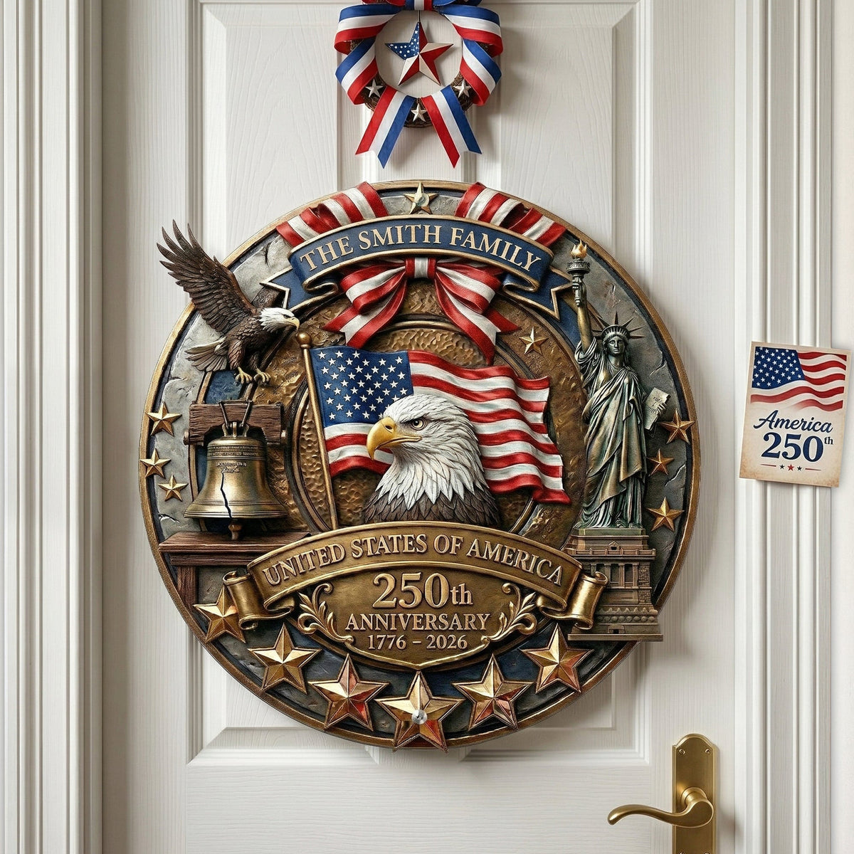 America_250Th_Anniversary_Patriotic_2026_Personalized_Metal_Sign_2