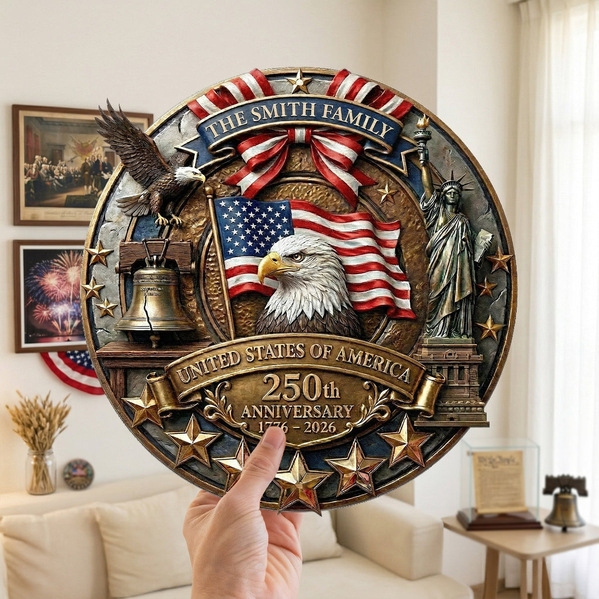 America_250Th_Anniversary_Patriotic_2026_Personalized_Metal_Sign_3