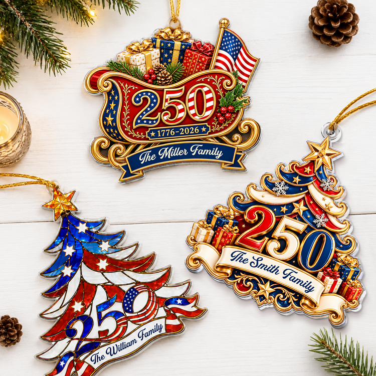 America-250Th-Gift-For-Mom,-Dad,-Family-Personalized-Ornament-1