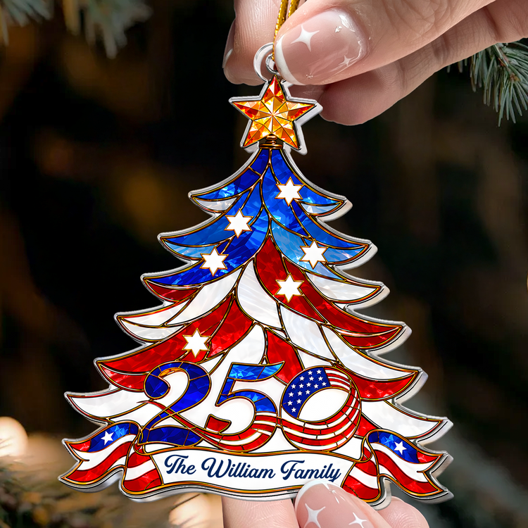 America-250Th-Gift-For-Mom,-Dad,-Family-Personalized-Ornament-4