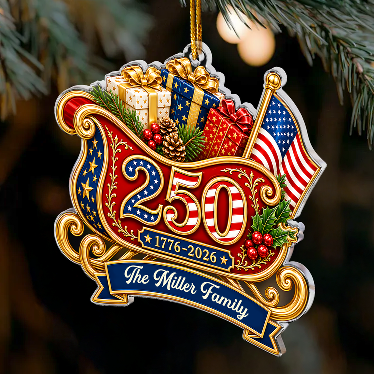 America-250Th-Gift-For-Mom,-Dad,-Family-Personalized-Ornament-5